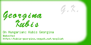 georgina kubis business card